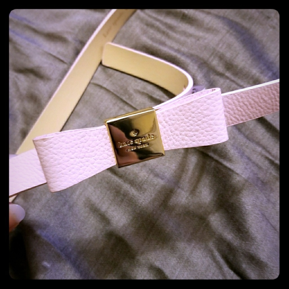 Kate Spade Baby Pink Bow Belt